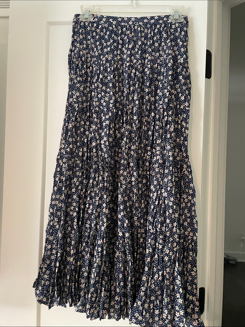 Polo by Ralph Lauren Navy Floral Tiered Maxi Skirt